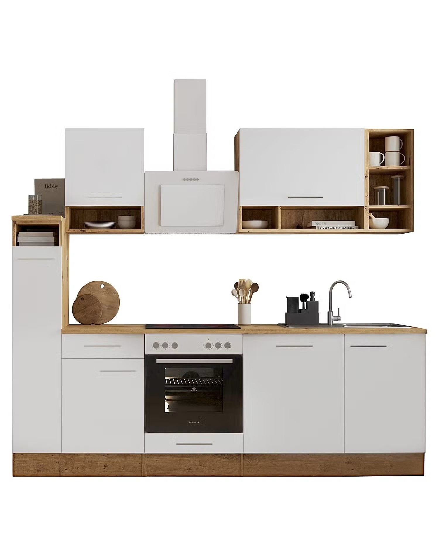 Picture of KSK0020 - HPL  Wooden kitchen - 254 cm plain color