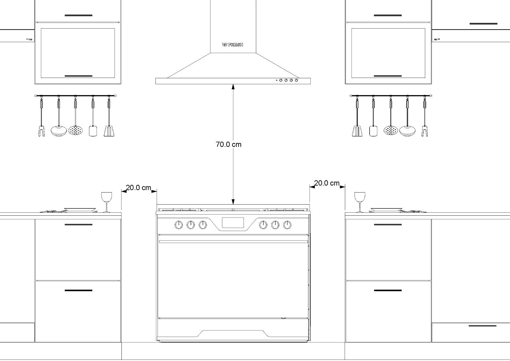 Picture of Cooker Hood Fresh  90 cm - Classic ST