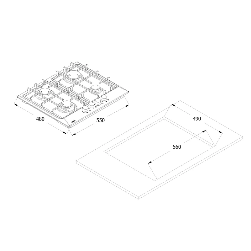 Picture of Built In Cooker Fresh Gas  Stainless - HAFR - 60 - CM SC1- BR