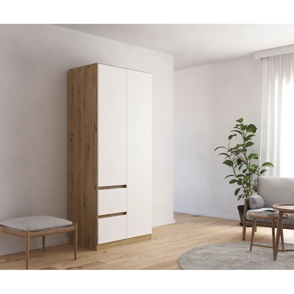 Picture of DSD0024 European Union White & wooden wooden cabinet  210×91