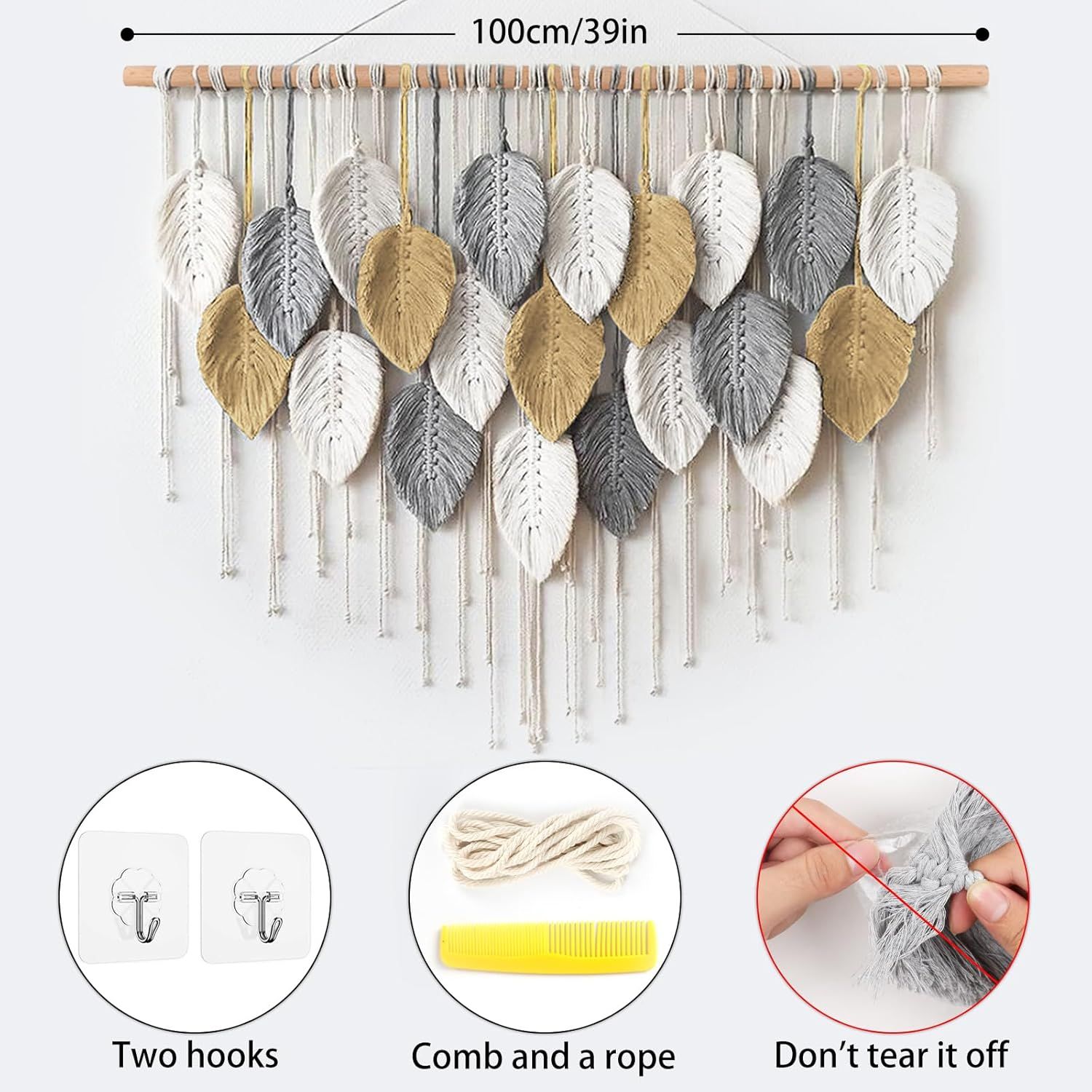 Picture of HHAM009 - Macrame wall decoration - 120 cm * 100 cm