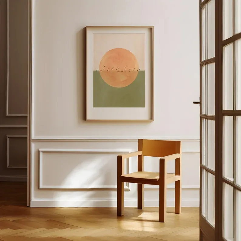 Picture of HHA57002 code - Natural wood frame 70 * 50 - multi-colored
