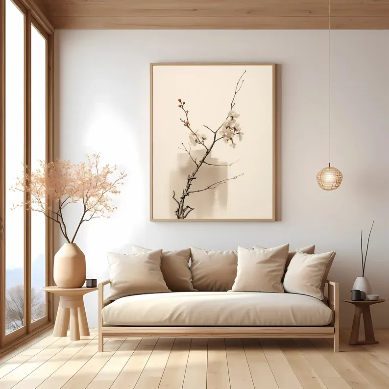 Picture of HHA57003 code - Natural wood frame 70 * 50 - multi-colored