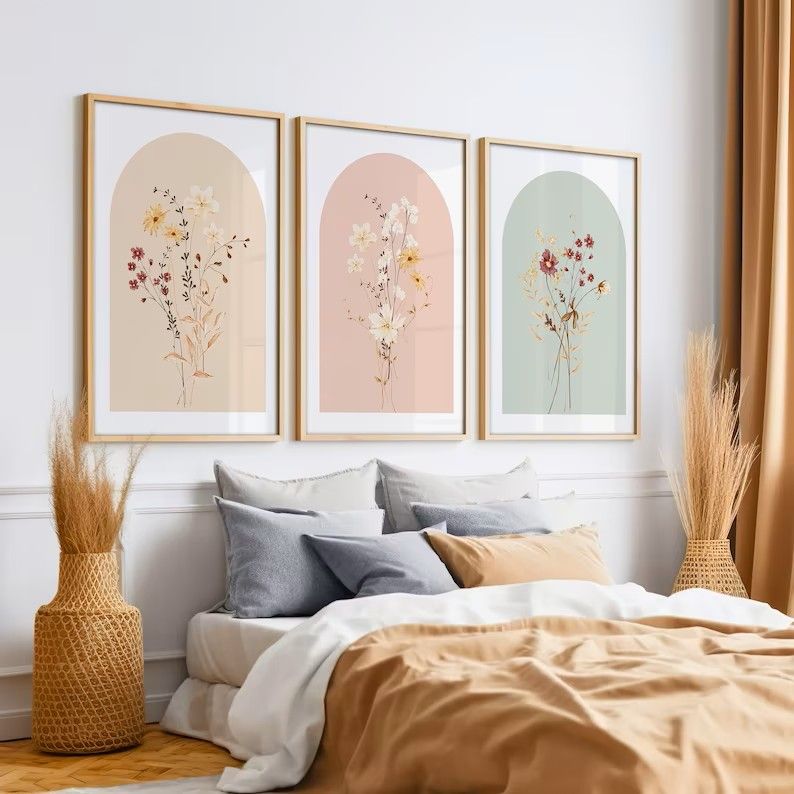 Picture of HHA573001 code -Natural wood frame 50 * 70 - quantity 3 frames - multi-colored