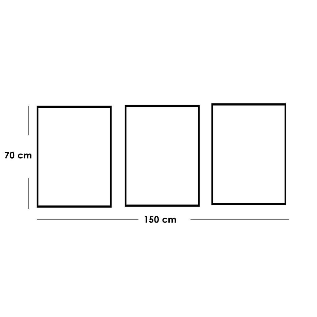 Picture of HHA573002 code -Natural wood frame 50 * 70 - quantity 3 frames - multi-colored