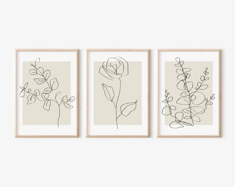 Picture of HHA573003 code -Natural wood frame 50 * 70 - quantity 3 frames - multi-colored