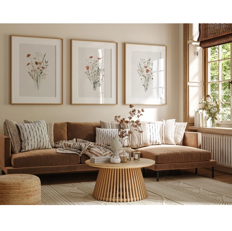 Picture of HHA573005 code -Natural wood frame 50 * 70 - quantity 3 frames - multi-colored