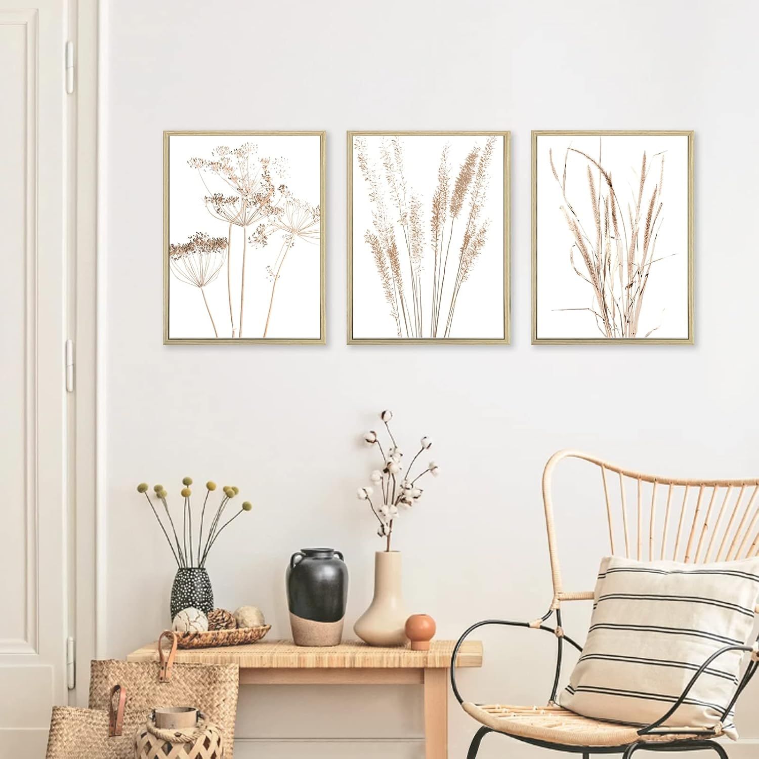 Picture of HHA573006 code -Natural wood frame 50 * 70 - quantity 3 frames - multi-colored