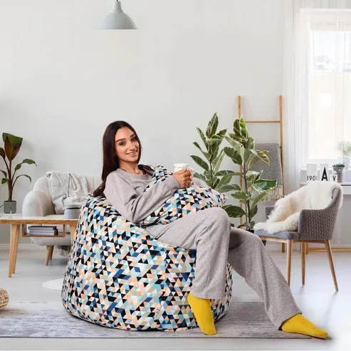 Picture of FBb004 - Broken Glass Velvet Bean Bag