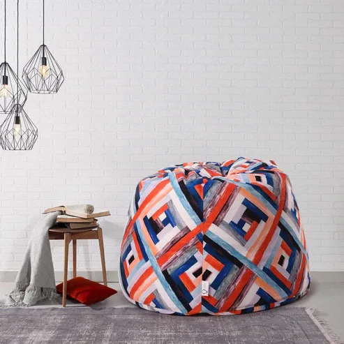 Picture of FBb005 - Diamond Velvet Patterned Bean bag