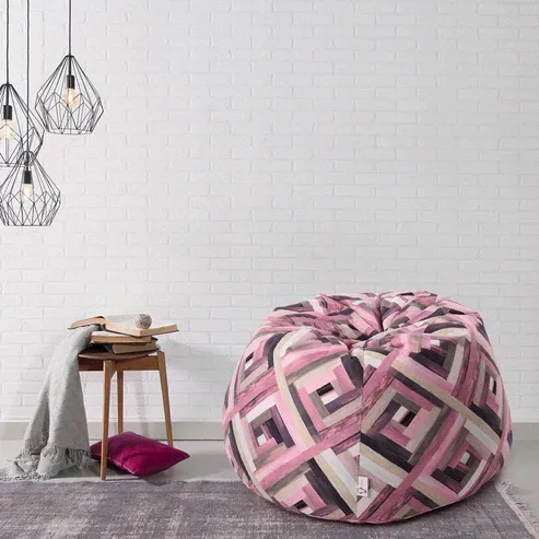 Picture of FBb005 - Diamond Velvet Patterned Bean bag