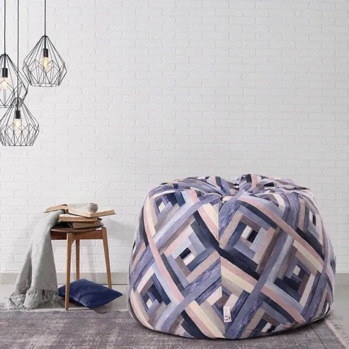 Picture of FBb005 - Diamond Velvet Patterned Bean bag