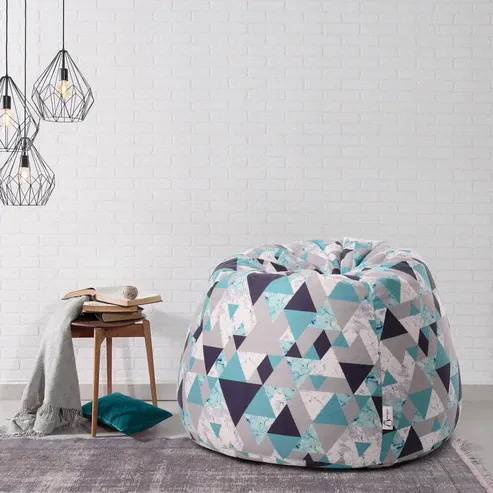 Picture of FBb006 - Triangle Velvet Patterned Bean bag