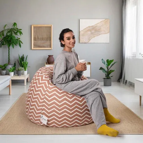 Picture of FBb007 - Zigzag Velvet Bean Bag