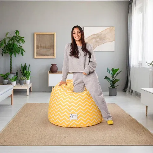 Picture of FBb007 - Zigzag Velvet Bean Bag