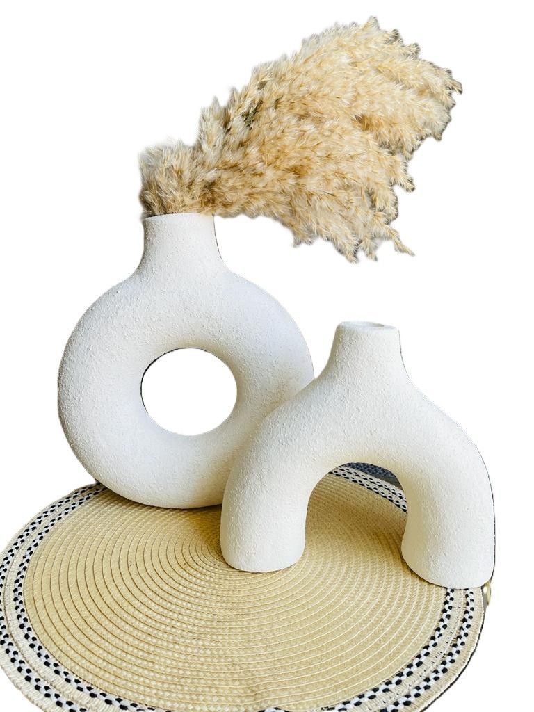 Picture of HHAV001 - Pottery Vase 2 Pieces - Off-white