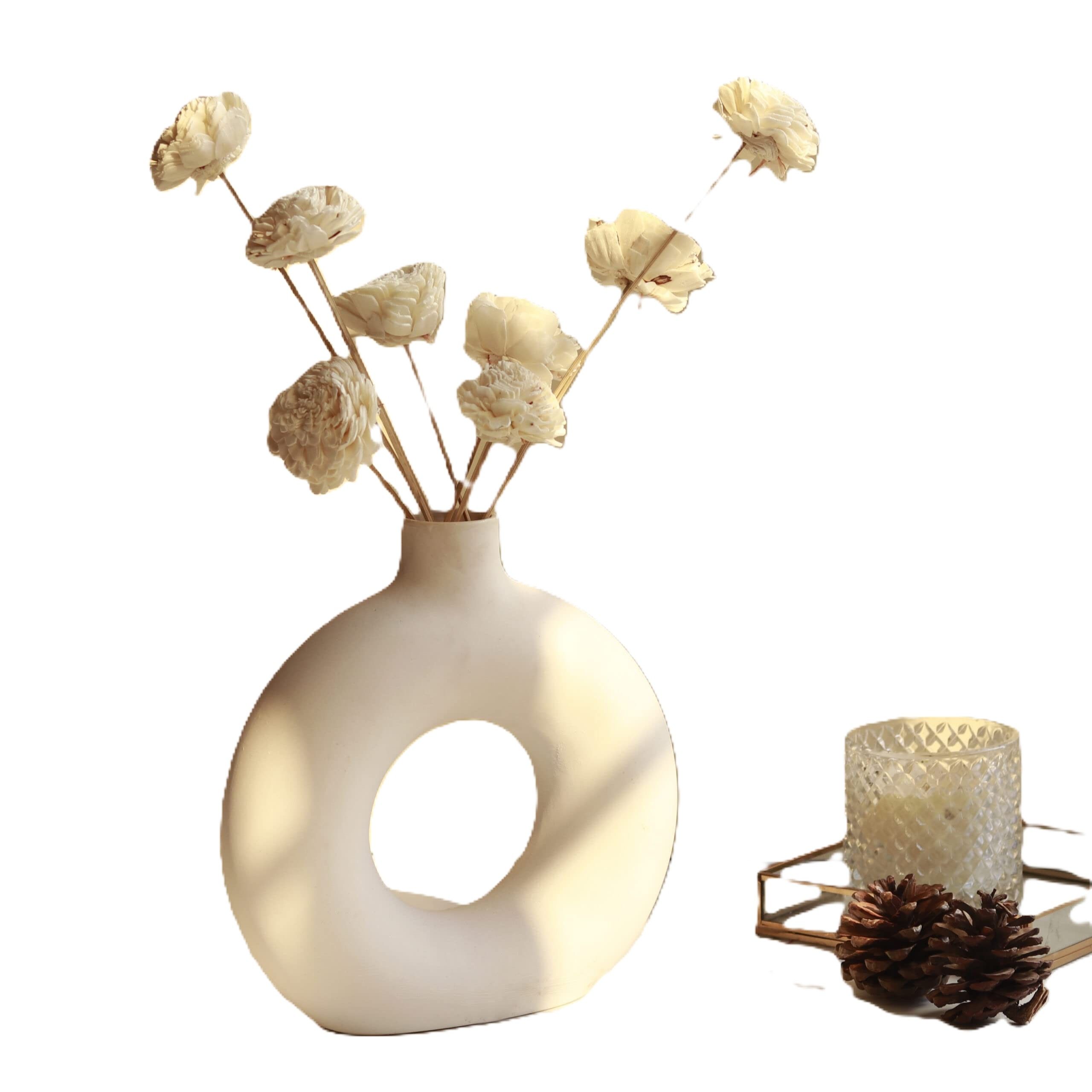 Picture of HHAV007 - Pottery Vase  - Off-white