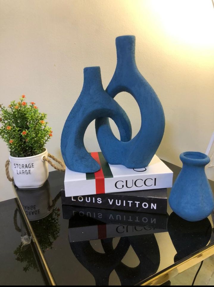 Picture of HHAV0014 - Pottery Vase 2 Pieces - Blue