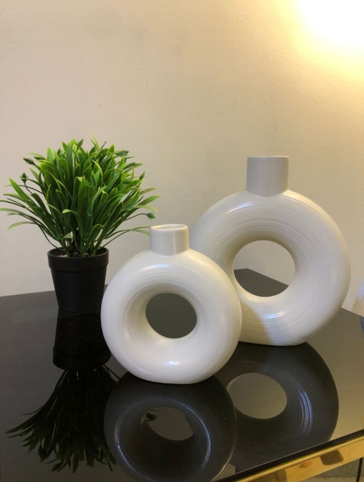 Picture of HHAV0031 - Pottery Vase 2 Pieces - Off-white