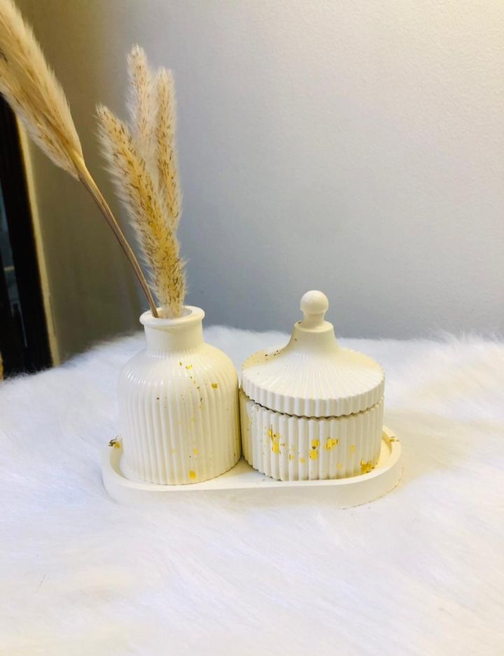 Picture of HHAV0035 - Pottery Vase 2 Pieces - Off-white