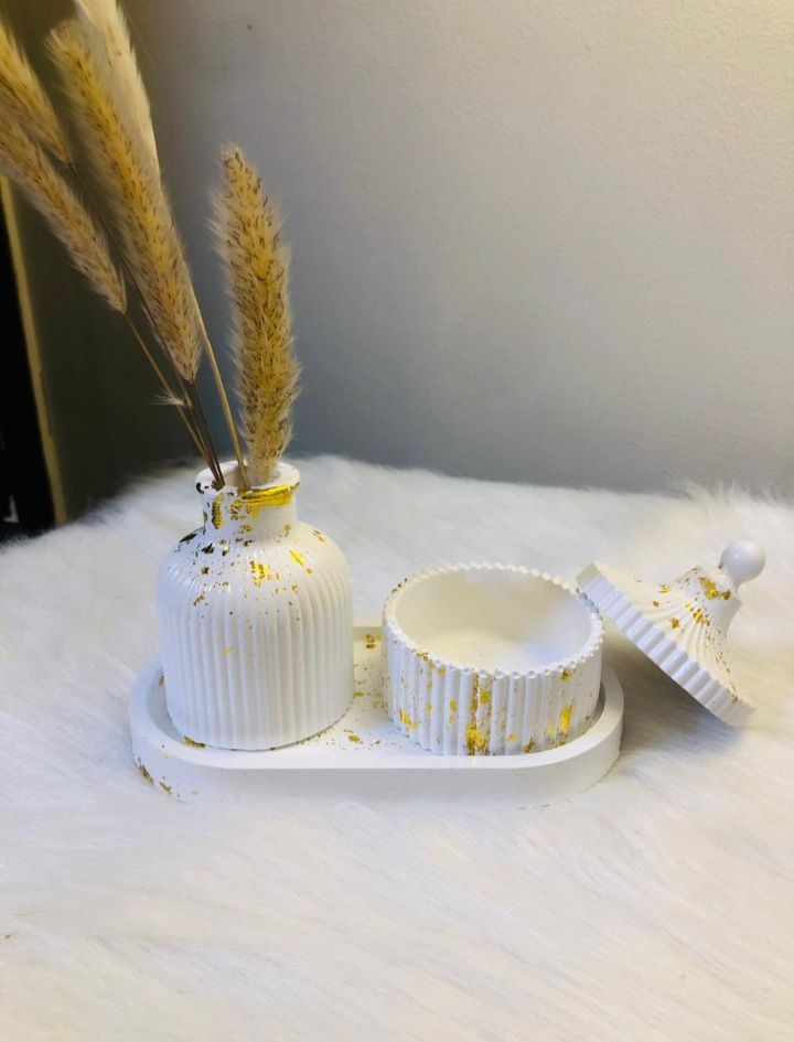 Picture of HHAV0035 - Pottery Vase 2 Pieces - Off-white
