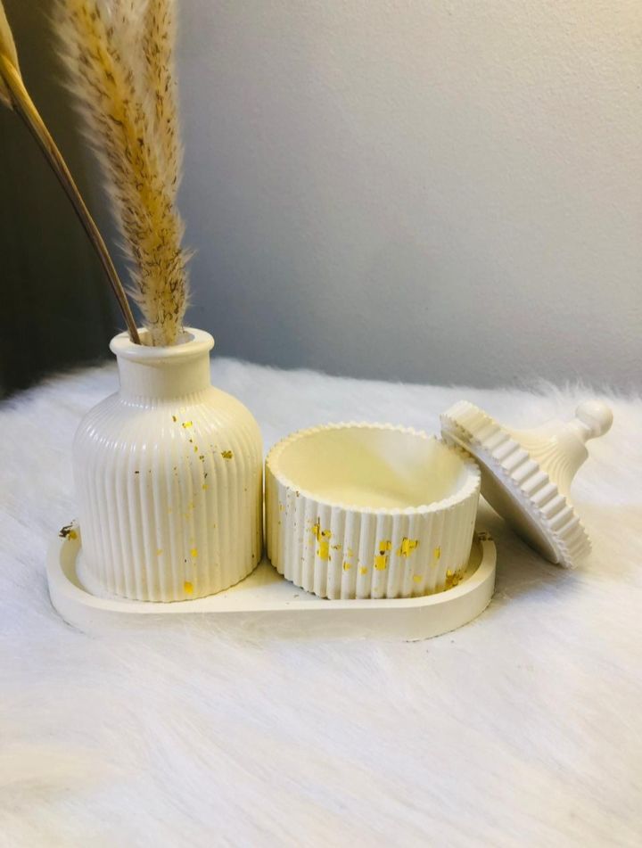Picture of HHAV0035 - Pottery Vase 2 Pieces - Off-white