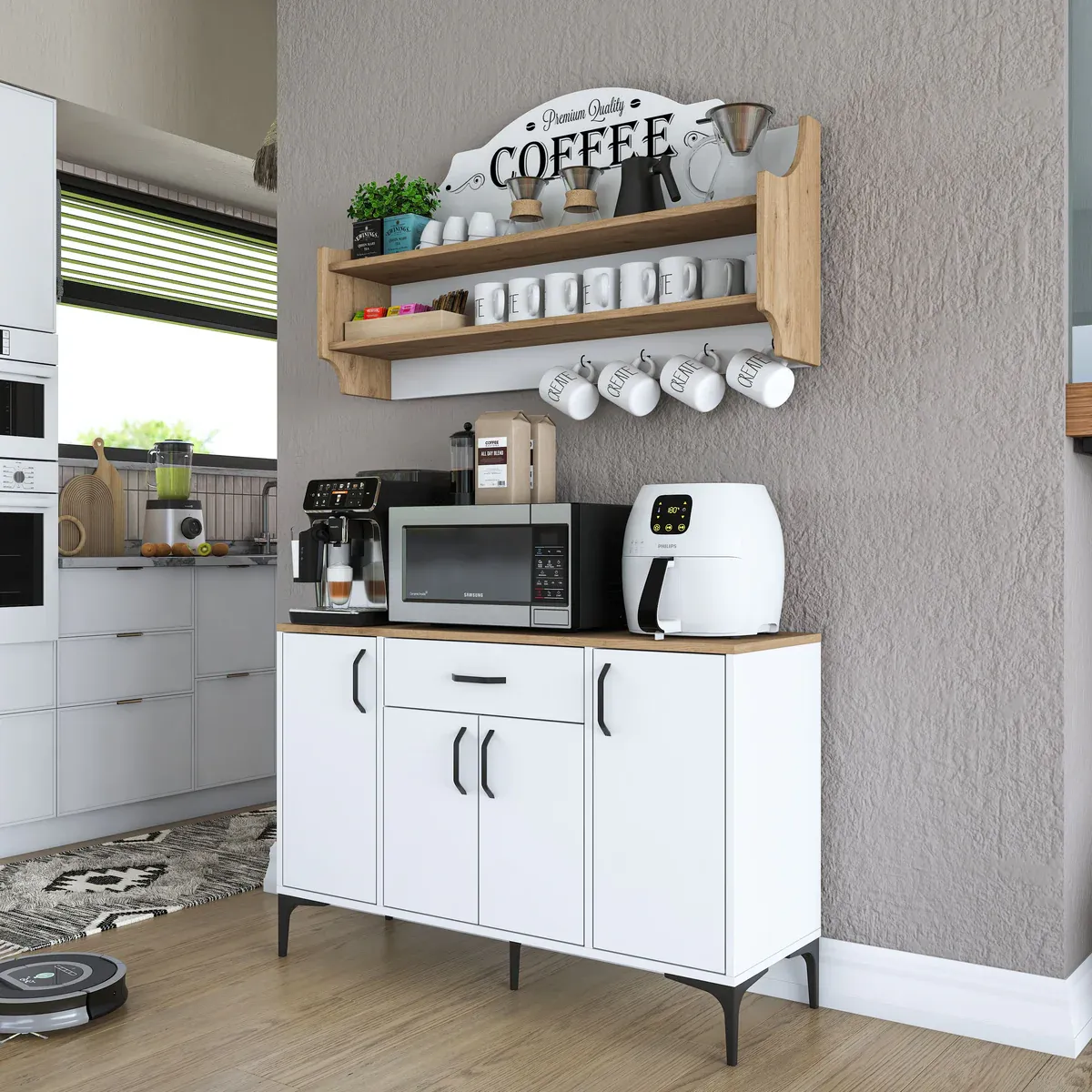 Picture of HCC0011 - Coffee Corner White & Wooden
