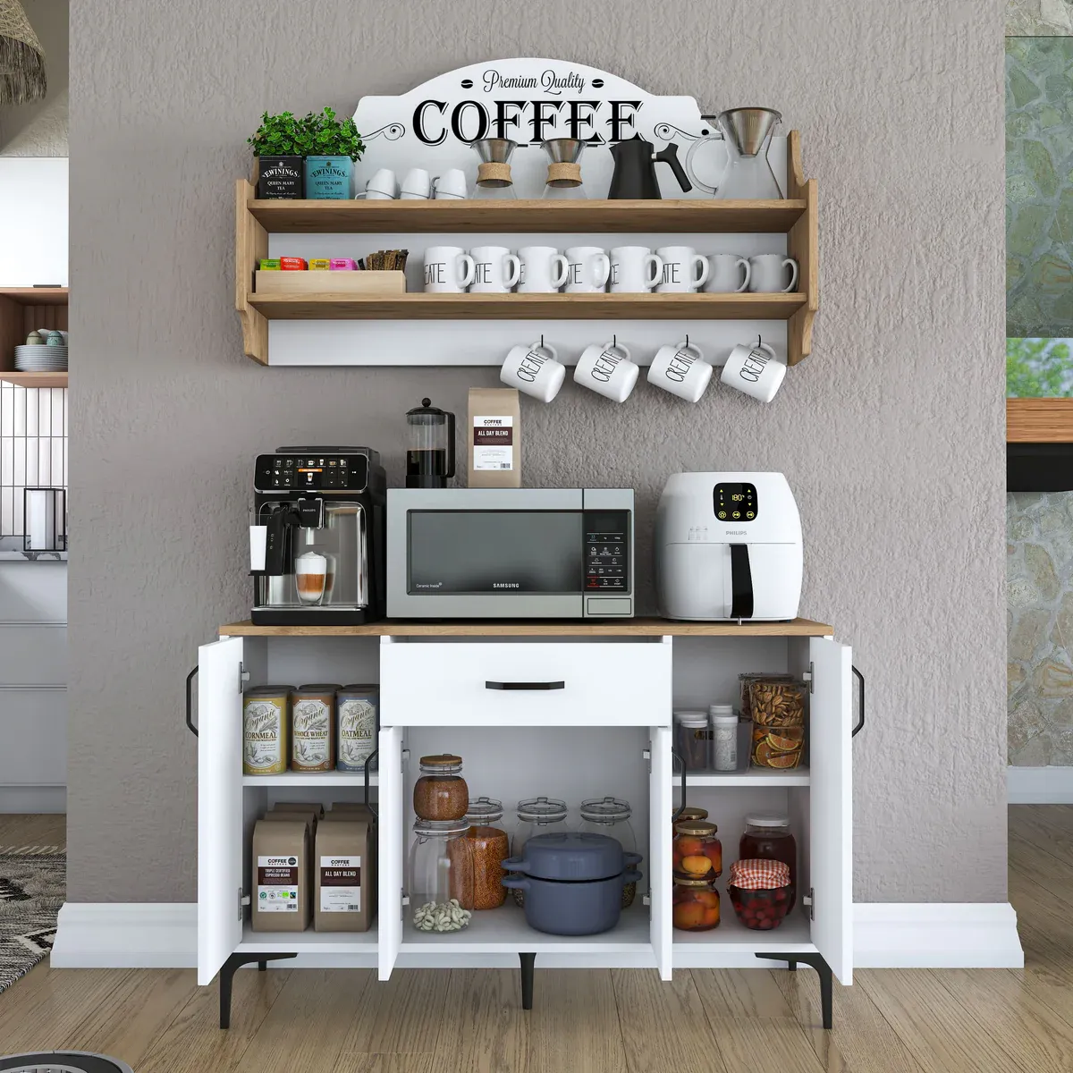 Picture of HCC0011 - Coffee Corner White & Wooden