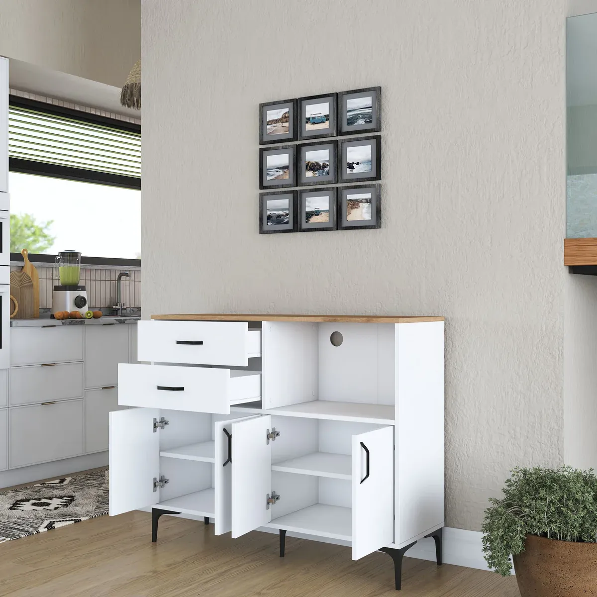 Picture of HCC0012 - Coffee Corner White & Wooden