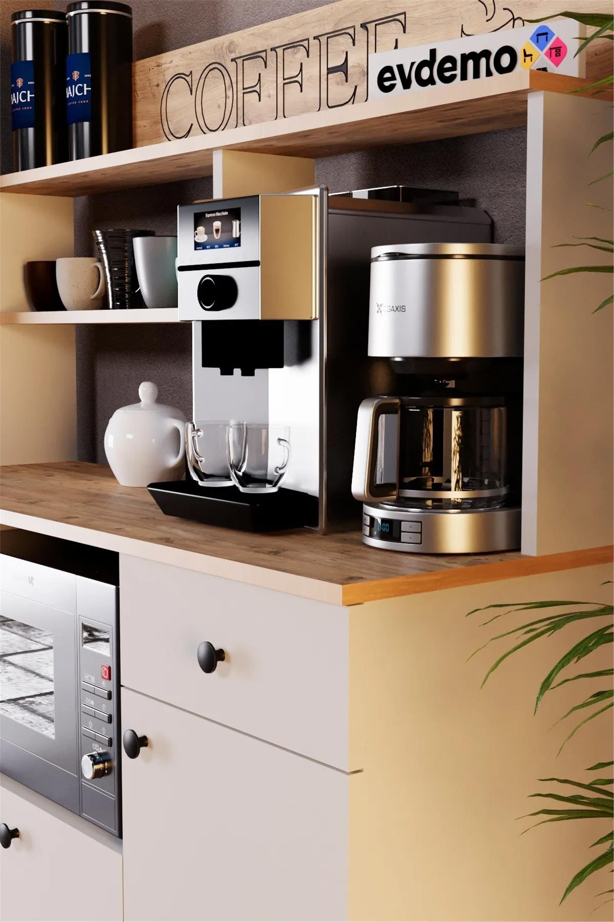 Picture of HCC0014 - Coffee Corner White & Wooden
