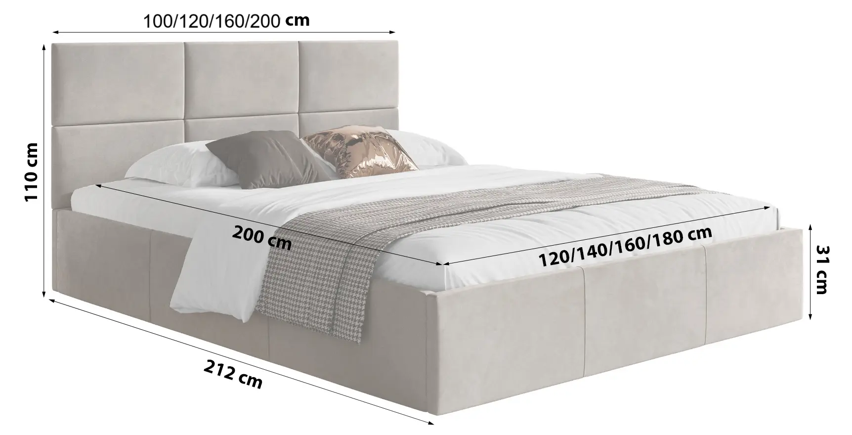 Picture of FB006 - bed velvet fabric  Multi-size