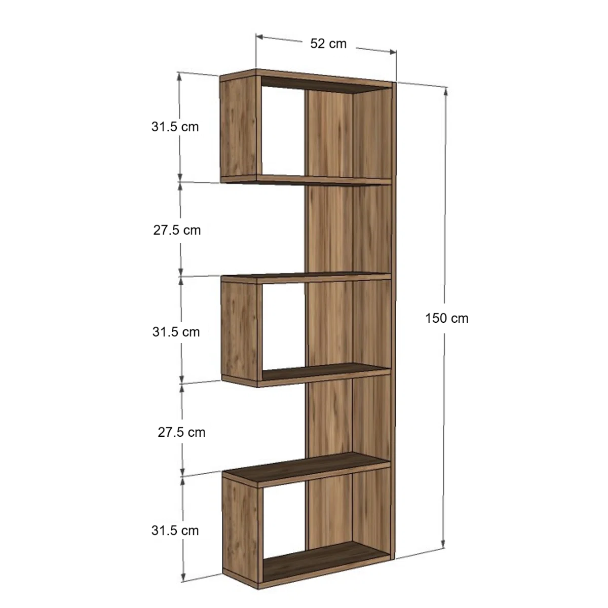 Picture of HUBC007  - wood shelving unit
