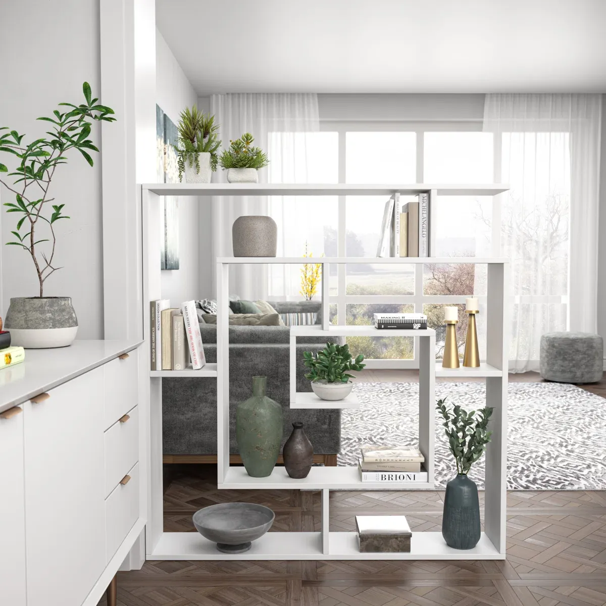 Picture of HUBC0010  - wood shelving unit