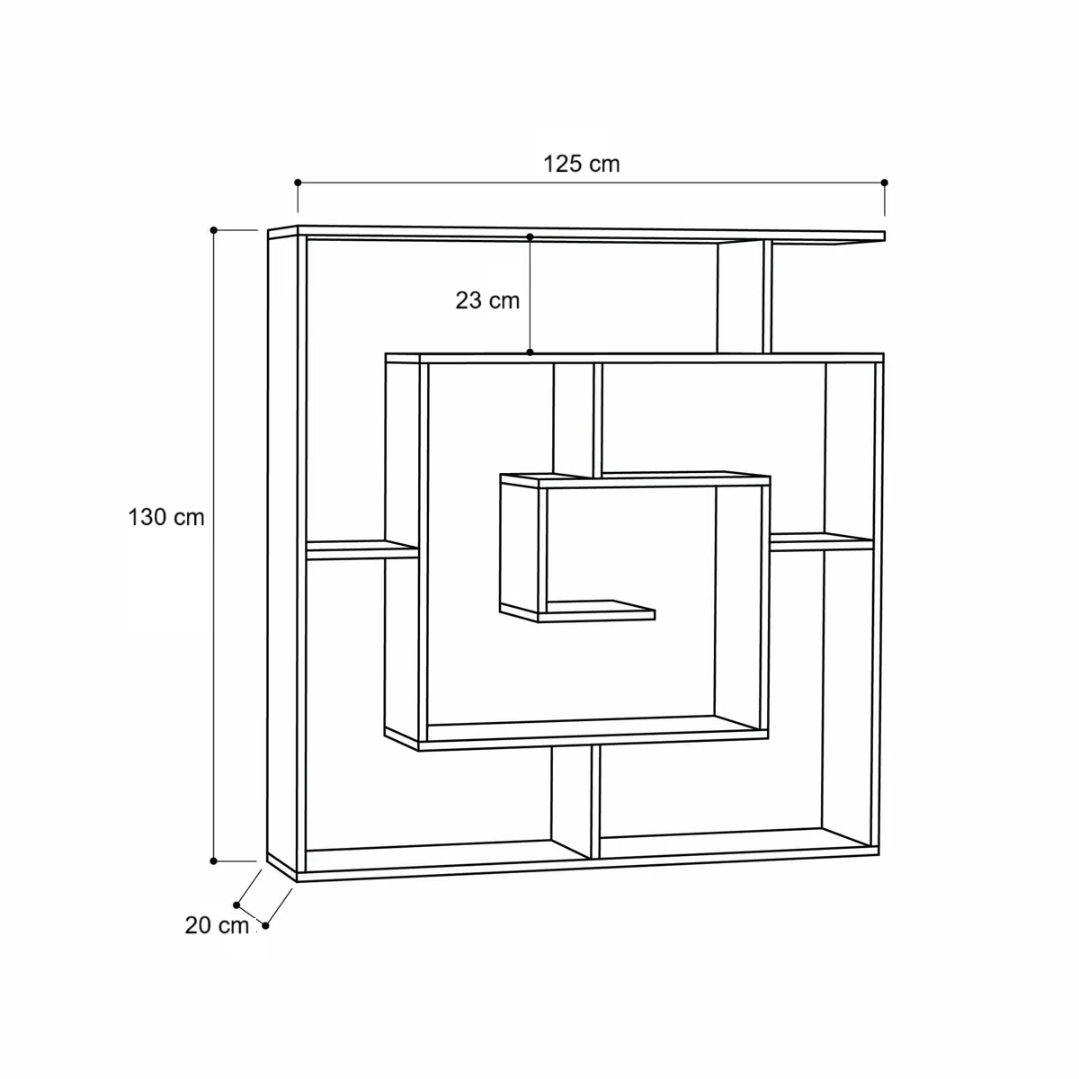 Picture of HUBC0010  - wood shelving unit