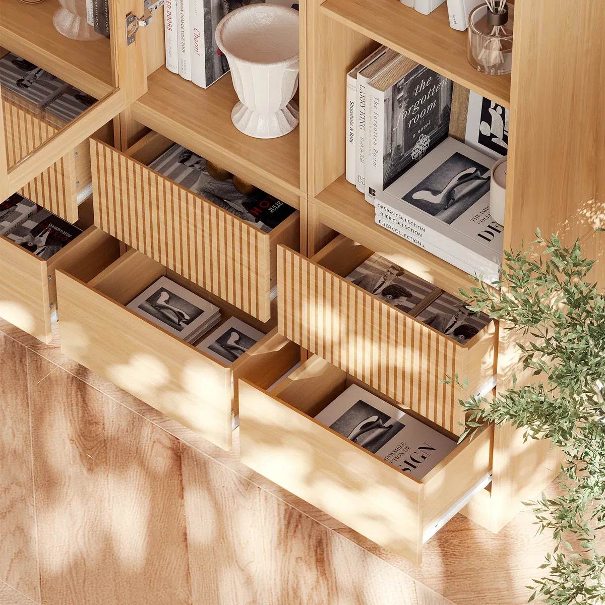Picture of HUBC0015  - wood shelving unit