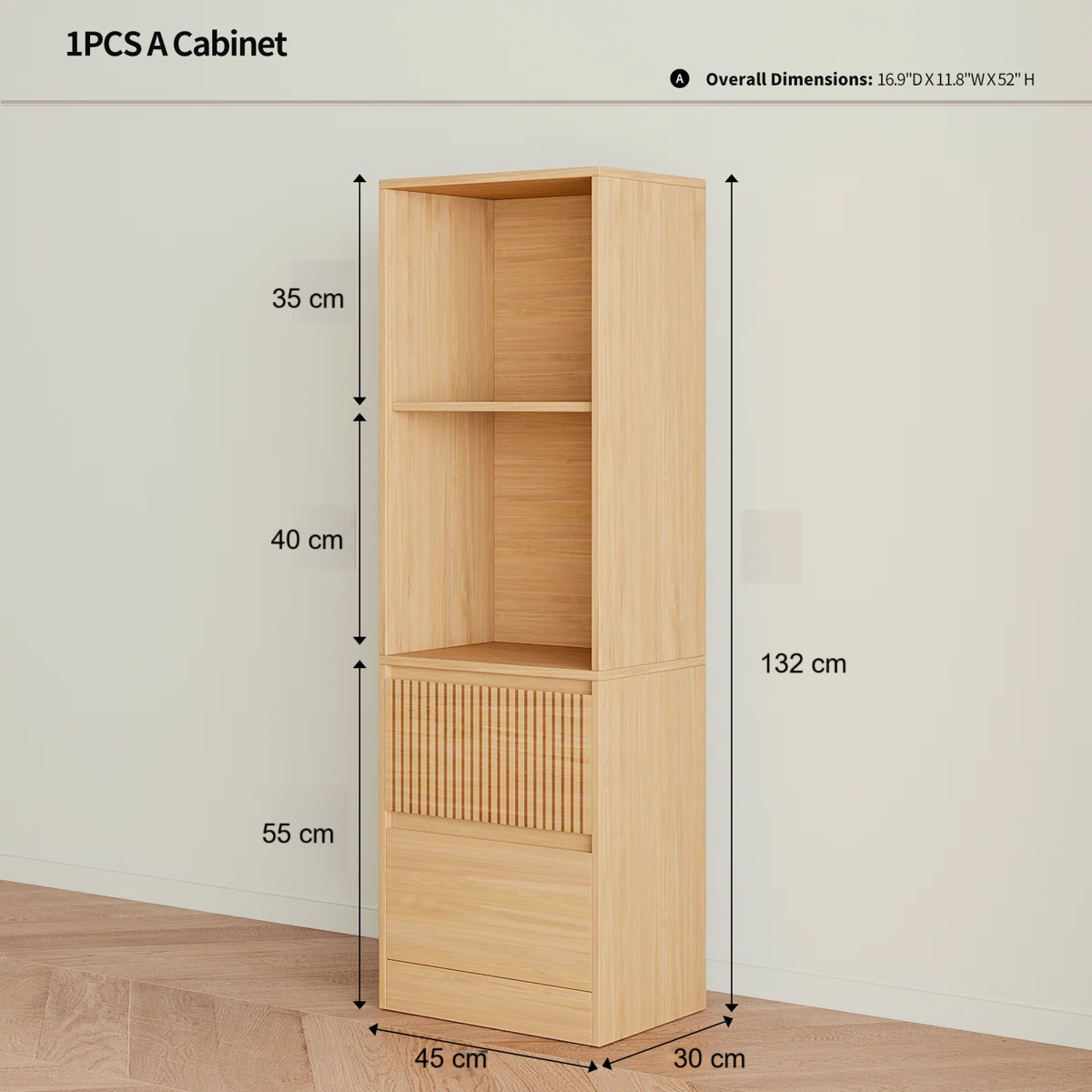 Picture of HUBC0015  - wood shelving unit