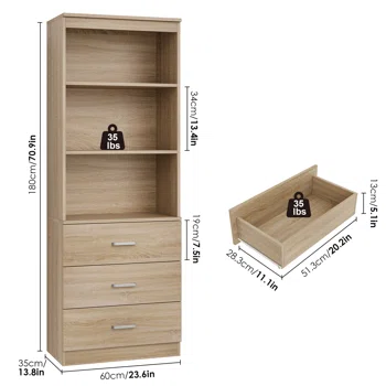 Picture of HUBC0019  - wood shelving unit