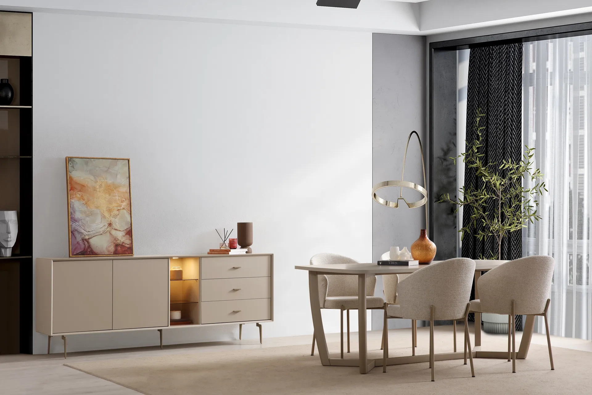Picture of FBDR007 - Dining table and 4 chairs set