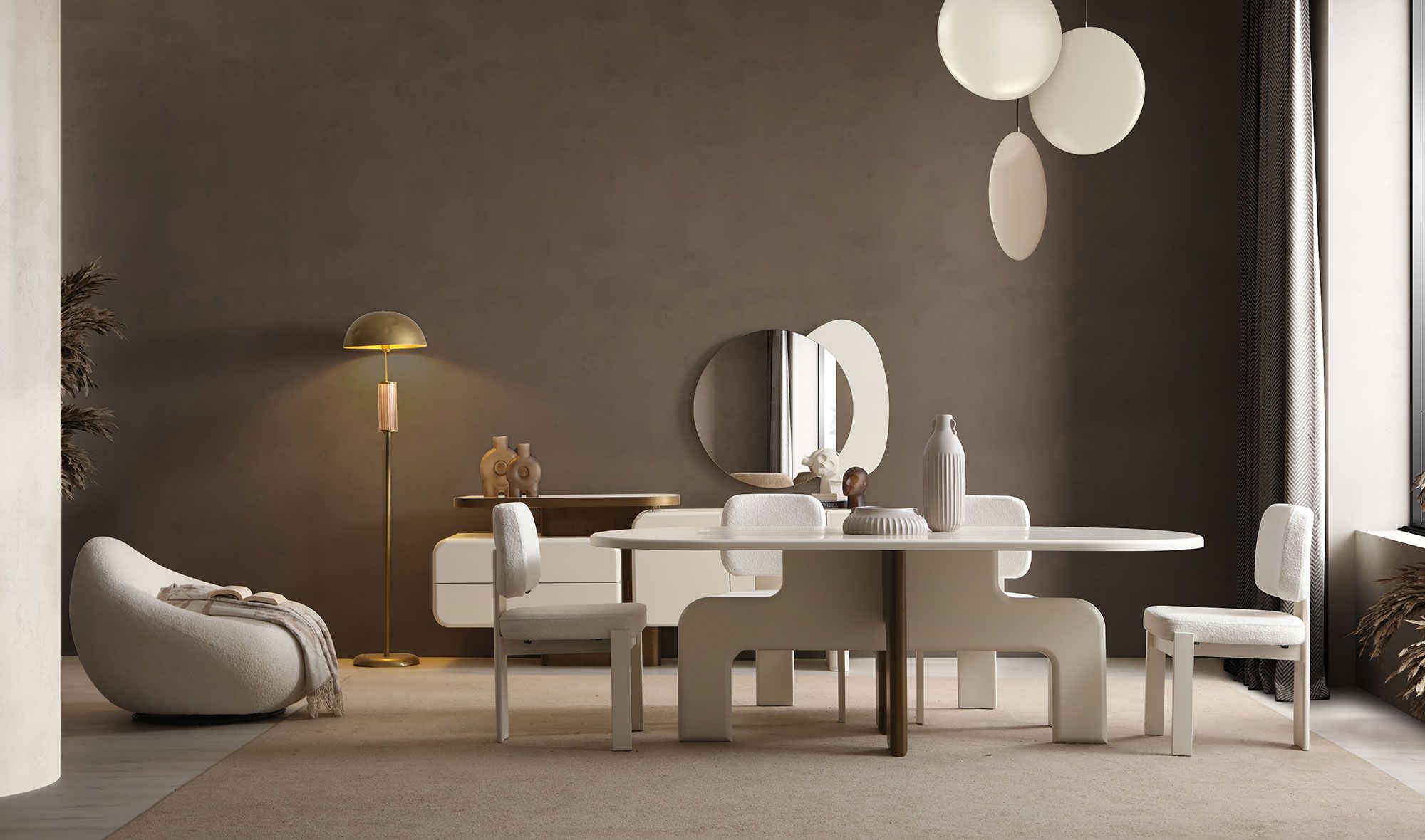 Picture of FBDR009 - Dining table and 4 chairs set