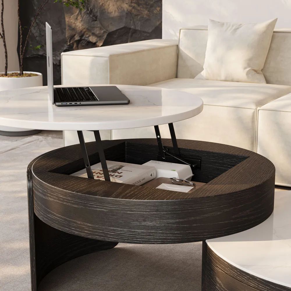 Picture of FTT005 - Medium table with wooden finishes equipped with mechanism