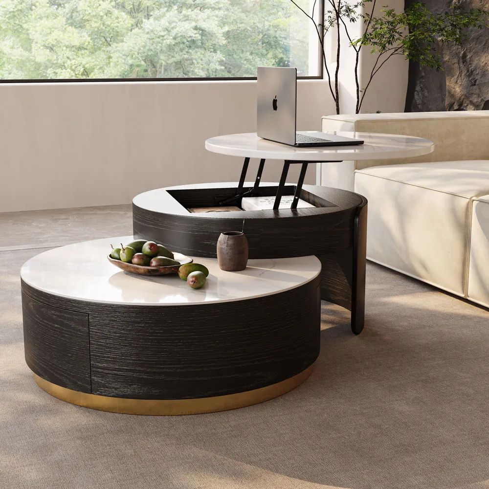 Picture of FTT005 - Medium table with wooden finishes equipped with mechanism