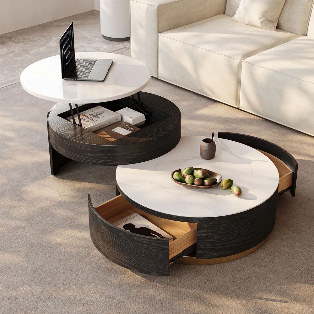 Picture of FTT005 - Medium table with wooden finishes equipped with mechanism