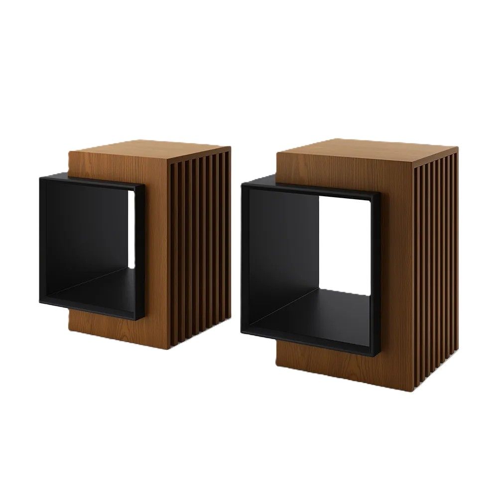 Picture of FTST003 - side table musky wood  Brown & gray