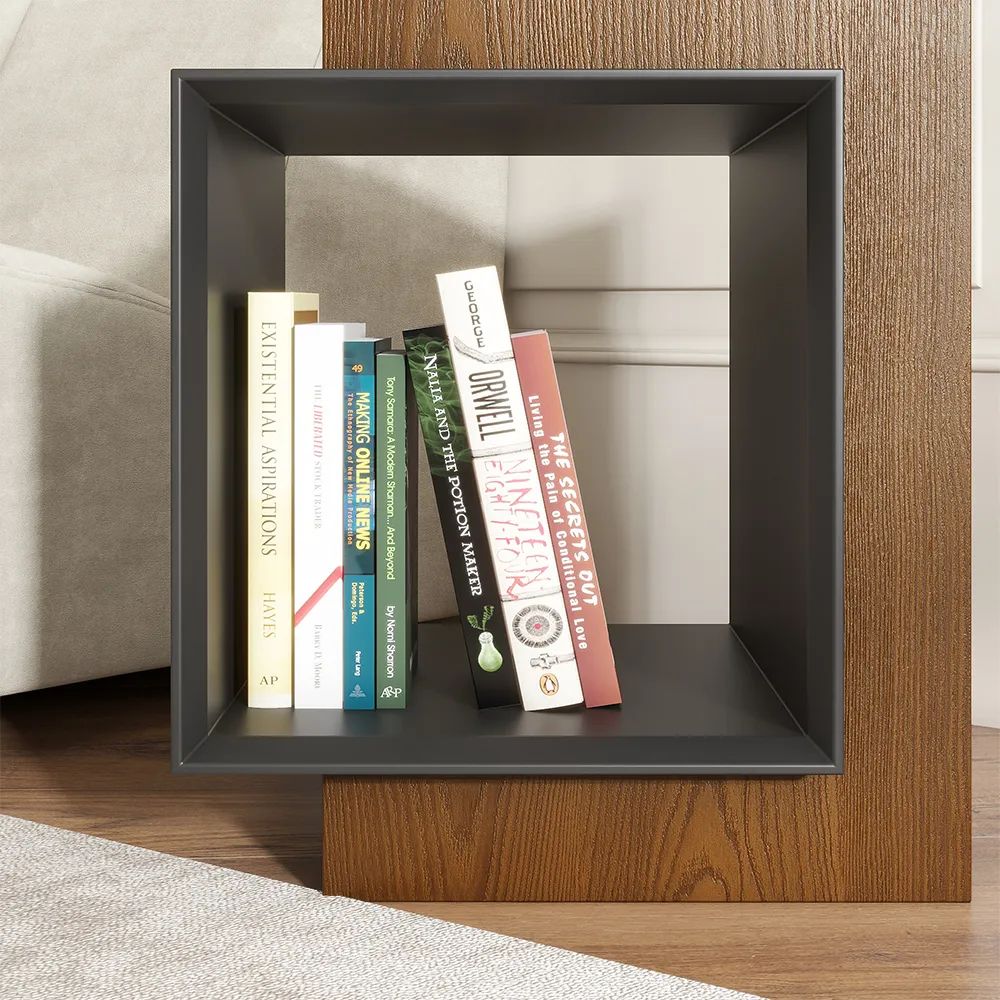 Picture of FTST003 - side table musky wood  Brown & gray