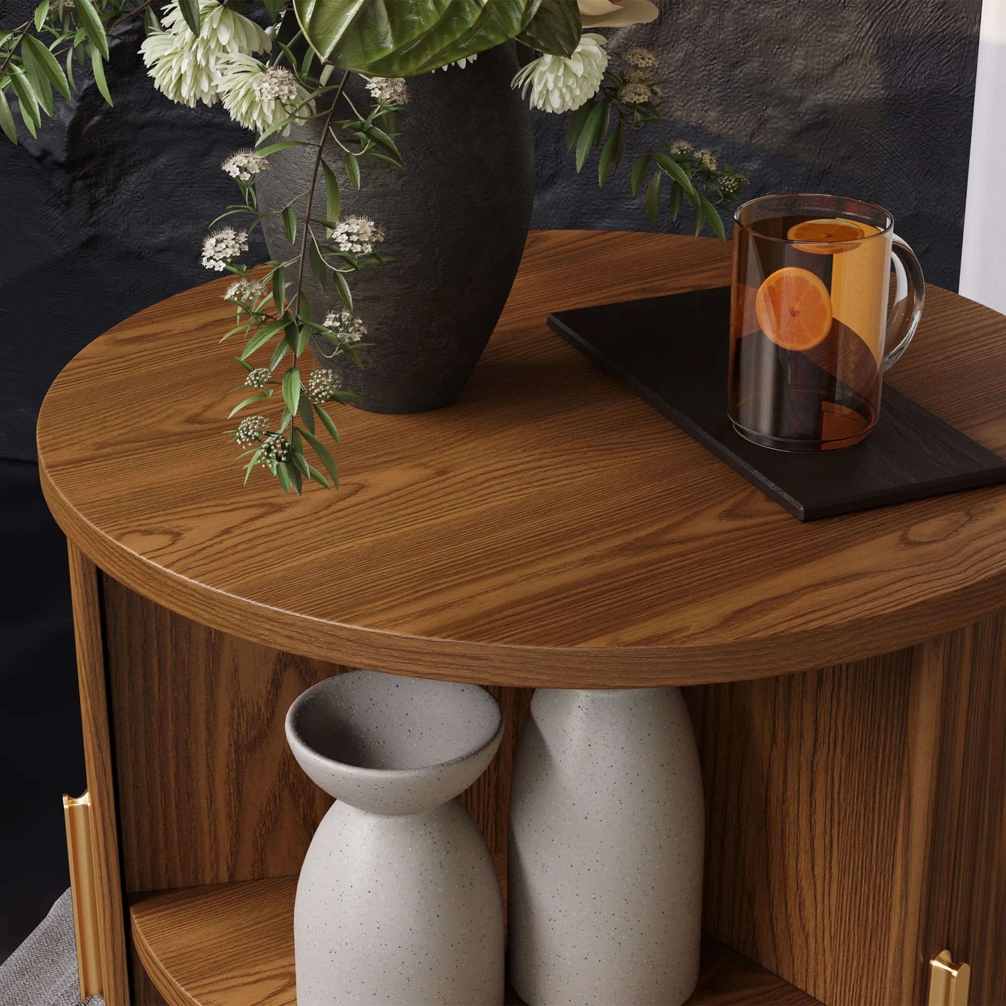 Picture of FTST004 - side table musky wood Brown