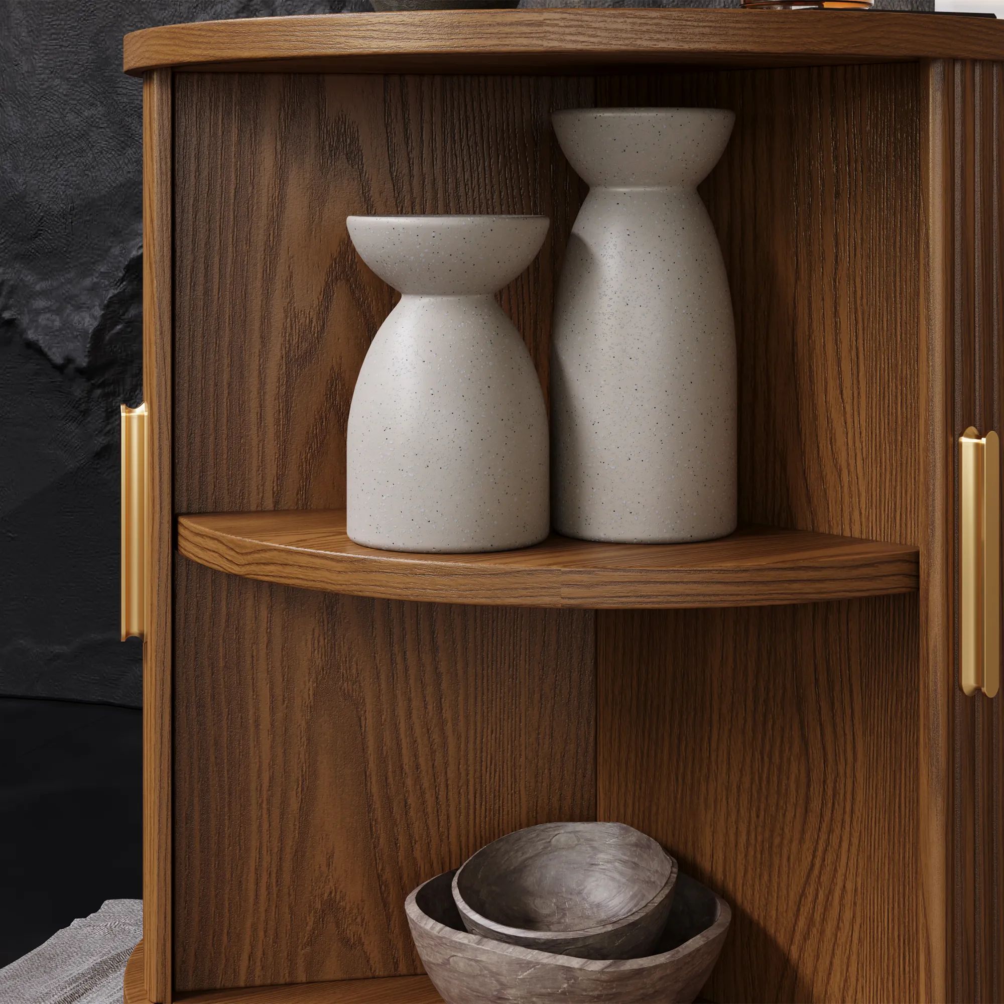 Picture of FTST004 - side table musky wood Brown
