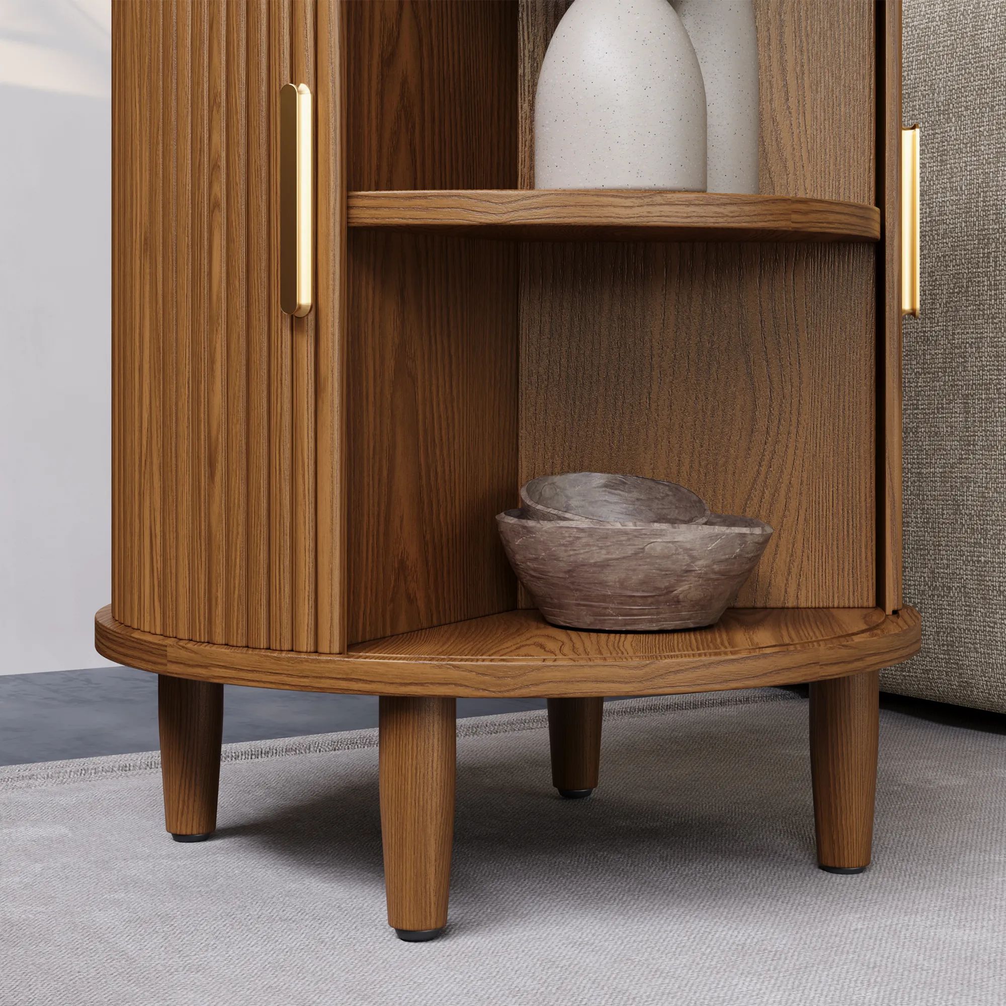 Picture of FTST004 - side table musky wood Brown