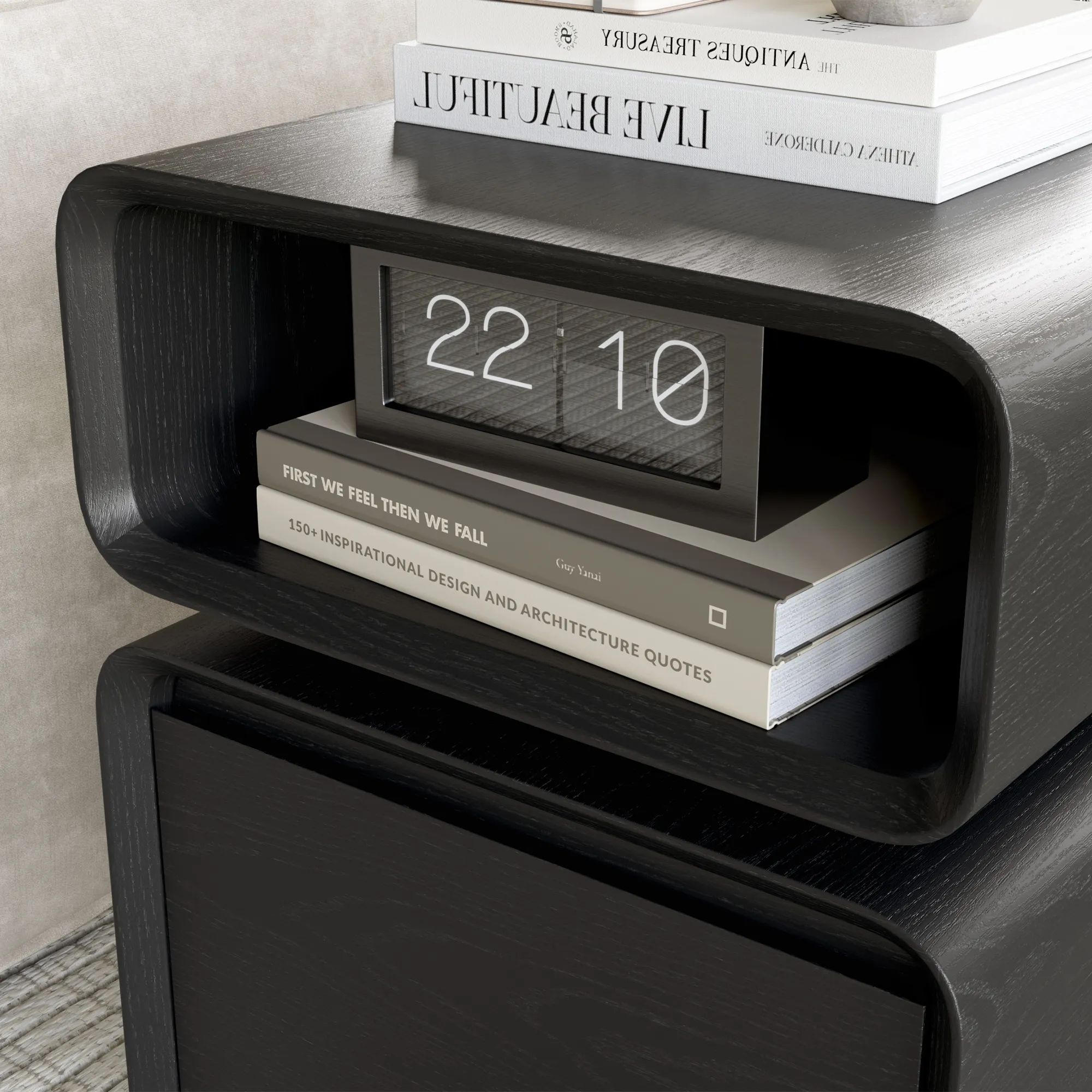 Picture of FTST005 - side table  musky wood black