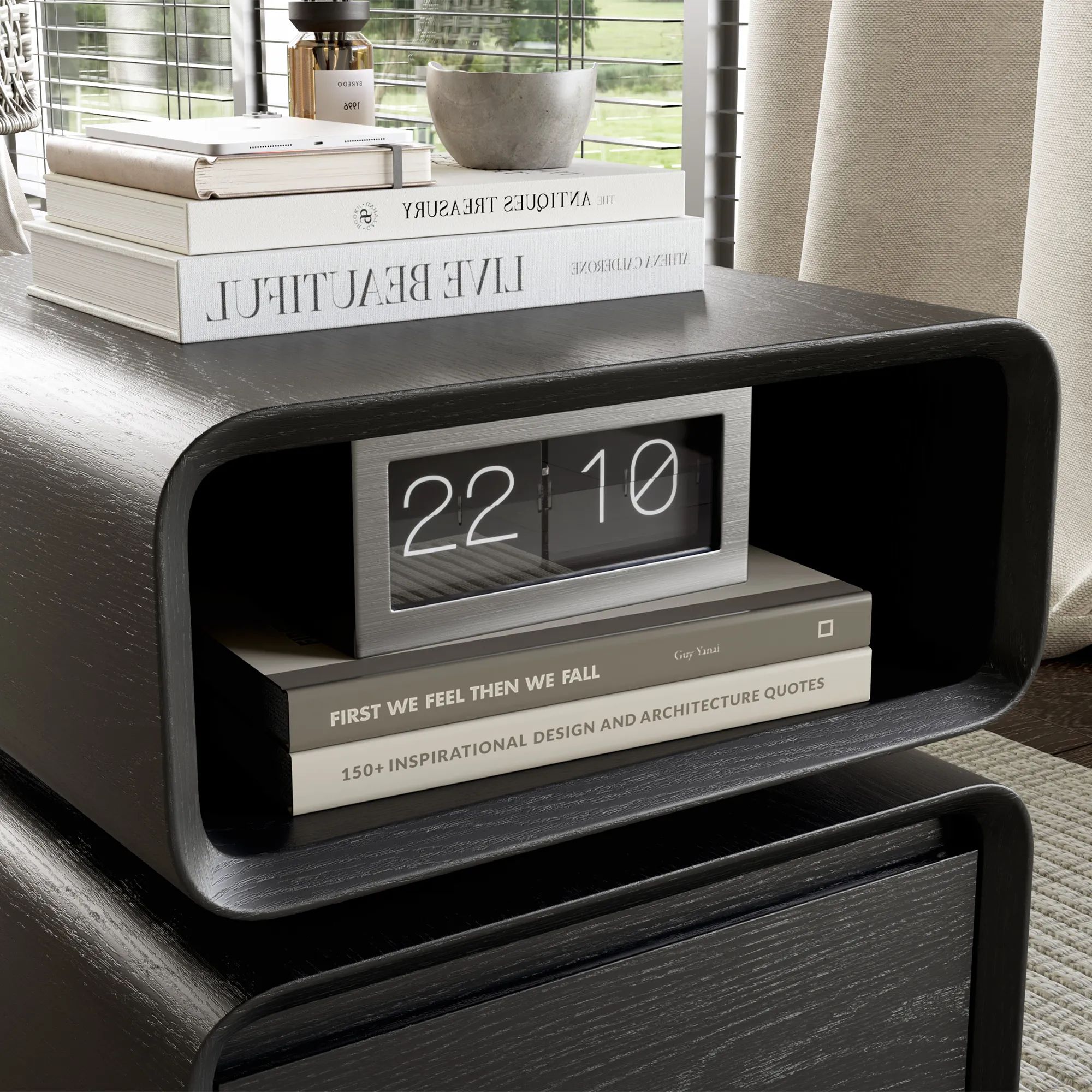 Picture of FTST005 - side table  musky wood black