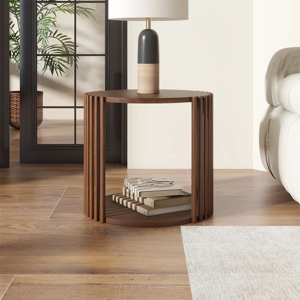 Picture of FTST006 - side table musky wood Brown